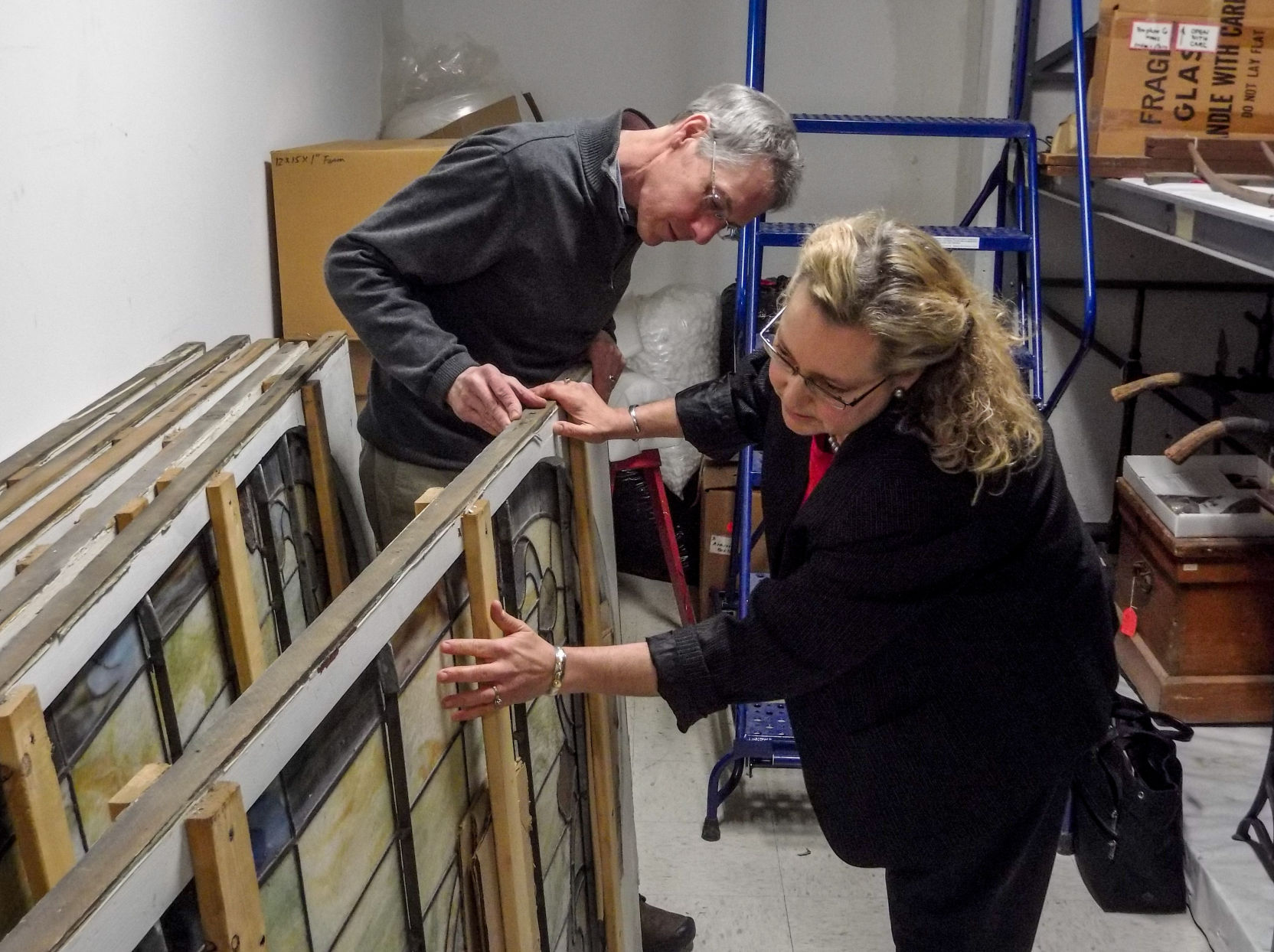 History Center Director Rod Howe and Beth Silverberg.